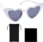[KINBOM] Heart Shaped Sunglasses, 70s Vintage Heart Sunglasses Sun Protection Trendy Sunglasses for Women Girls Party Outdoors