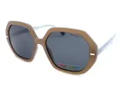 Polaroid Polarized Sunglasses Brown and Azure Blue with brown Lenses PLD4124 591