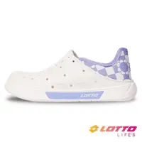 在飛比找momo購物網優惠-【LOTTO】女 Hana 輕量洞洞鞋(白/紫-LT4AWS