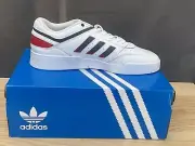 adidas Men’s Drop Step Low Shoes White/Grey/Red Size 12