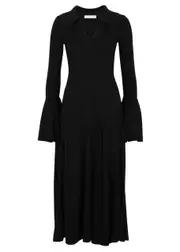 Palmer//harding Assured Ribbed-knit Midi Dress - Black - M (UK12 / M) M (UK12 / M)