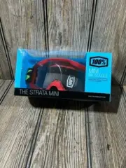 New Red 100% The Strata Mini MX Goggles OSFM
