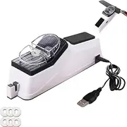 Surudoisharp Pro Electric Knife Sharpener, Multifunctional Double Sided Portable, 3s Fast Sharpening, White