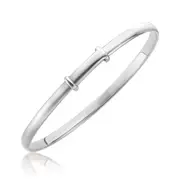 Sterling Silver 34-48mm Adjustable Baby Bangle