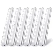 lexall 6 Pack LED Motion Sensor Lights, 10 LED Closet Battery Operated Lights