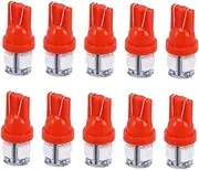 Vaguelly Car Bulbs Led 10 Pack Red Light 5050 5smd Lamp Side Light Fit for Vehicles