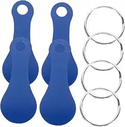 [DOITOOL] 4Pcs Trolley Token Keychain Lightweight Metal Key Ring for Shopping Cart Convenient Keyring Ornaments for Bags Easy Attach Design for Quick Access