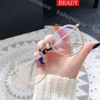 在飛比找蝦皮購物優惠-金屬多邊形眼鏡框新款韓版防藍光眼鏡框學生平面鏡防藍光防輻射眼