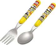 Skater SFR1 Tomica Boy Spoon and Fork Set, Cutlery, Dishwasher Safe, Made in Japan