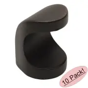 *10 Pack* Cosmas Cabinet Hardware Oil Rubbed Bronze Finger Pull iKnobs #8798ORB