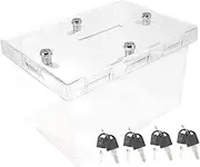 NOLITOY Box 4 Clear Lock Keepsake Wedding Raffle Shoe Case Wedding Holder Party Message Acrylic Transparent