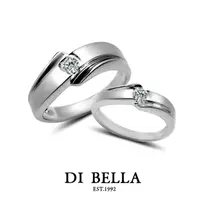 在飛比找momo購物網優惠-【DI BELLA】LOVE STORY 真鑽情人對戒(對戒