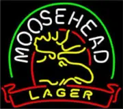 Moosehead Lager Deer Beer 20"x16" Neon Light Sign Lamp Bar Open Real Glass Art