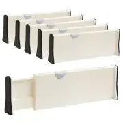 6 Packs Expandable Drawer Dividers Division Board Adjustable Organizer Desk