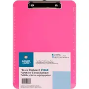 Neon Pink Transparent Plastic Clipboard, 9" x 12.5" (SPR01868)