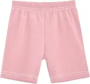 [RPLIFE] Girls Cotton Spandex Lined Shorts Blush Pink Toddler Bike Shorts for Under Dresses Summer Clothes, 4-10 Years, Blush Pink, 10 Years