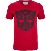 Transformers Men's Transformers Black Emblem T-Shirt - Red