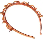 [Abaodam] 2pcs Hairpin Headband Hollow Sports Headbands with Double Layer Bangs Clips Non Slip Hair Accessories for Women Men Running Yoga Outdoor Use