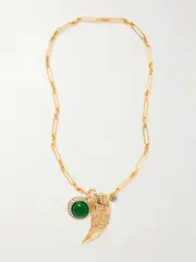 [MAISON MAYLE] MAISON MAYLE - Long Links Plus One Gold-plated Crystal Necklace - One size One size Gold