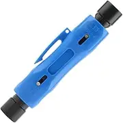 Coax Stripper Coaxial Cable Stripper With Wear Resistant Blade Pen Clip Built-in Spring Portable Coax Stripping Tool For RG59 RG11 RG7 RG6 (Blue)