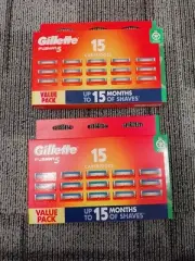 (2X 15PACK)Genuine Gillette Fusion 5 Value Pack 15 pack Razor Blades Cartridges