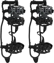 [Generic] Ice Cleats for Shoes and Boots - Gripper Spikes 24 Spikes Traction Ice Cleats,Climbing Crampons Walking Anti-Slip Snow Grips for Climbing & Hiking