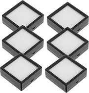 iplusmile 6pcs Clear Acrylic Jewelry Organizer Elegant Earring Ring Storage Box with Soft Interior Lining for Women Display Case for Long Term Use