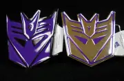 LOT OF 2 pc NEW MENS TRANSFORMERS DECEPTICON Purple Metal BELT BUCKLE