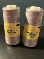 2 Big Spools Overlock Thread Polyester #1947 Grey 3000 yards each