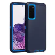 For Samsung Galaxy S20 Plus Case, Drop Resistant Defender Tradies Heavy Duty Rugged Shockproof Cover (Navy Blue /Blue )