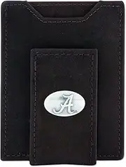 ZEP-PRO Officially Licensed NCAA Crazyhorse Leather Concho Front Pocket Wallet
