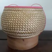 Kratip Thai Handmade Bamboo Sticky Rice Basket box Steamer Cookware