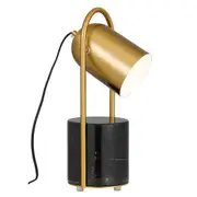Fidel 1 Light Table Lamp Black & Antique Gold - FIDEL TL-BKAG