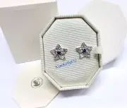 Swarovski 5639188 Stella Stud Pieced Earrings STAR Blue/Clear Zirconia RHS NEW