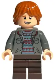 LEGO 76405 Ron Weasley Bluish Gray Jacket hp382 Minifigure Hogwarts Express CE