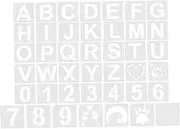 Tofficu 42pcs Drawing Templates DIY Craft Painting Stencils Kids Crafts Letter Number Stencils