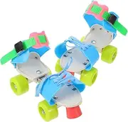 Beginner Skating Shoe Quad Skates Double Row Roller Skates Adjustable for Boys and Girls
