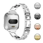 StrapsCo Watch Bracelet Band Strap w/ Rhinestones for Fitbit Versa / 2 / Lite