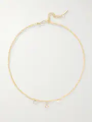[Completedworks] Completedworks - Recycled Gold Vermeil, Pearl And Cubic Zirconia Necklace - White - One size One size White