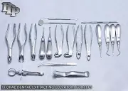 19 PCS ORAL DENTAL ROOT SURGERY EXTRACTING ELEVATORS FORCEPS INSTRUMENTS KIT SET