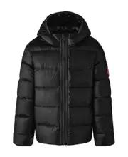 Canada Goose Kids Crofton Logo Patch Down Jacket 67Y black
