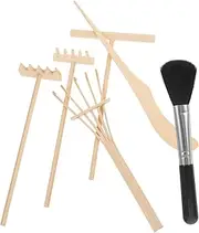 KONTONTY 1 Set Mini Zen Garden Tool Rake Kit for Desktop Sand Tray Creative Miniature Garden Decoration Lightweight and Rakes for Relaxation and Meditation