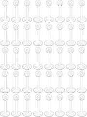 [Ruifan] 10-40PCS 16G Clear UV Flexible Acrylic 3mm Ball Labret Monroe Lip Ring Tragus Helix Cartilage Earring Stud Barbell Piercing Jewelry
