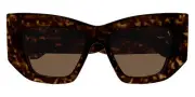 Alexander McQueen AM0448S Sunglasses Women Havana 53mm New 100% Authentic