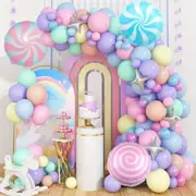 133Pcs Donut Themed Balloon Wreath Arch Kit For Wedding Birthday Parties Anniversary Event Celebration Decoration Supplies