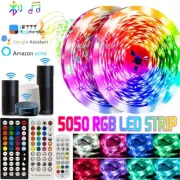 5M 10M 20M LED Strip Lights 5050 RGB Bluetooth Music Wifi Color Change Home Bar