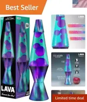 Classic 14.5-Inch Lava Lamp with Purple Wax & Blue Liquid - Great Gift Idea