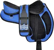 Synthetic Treeless Freemax English Horse Saddle All Purpose Lightweight Blue (15" Seat)