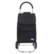 White Magic 99cm Handy Shopping Trolley Storage Bag Original w/ Wheels Black
