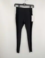 NEW Athleta Metro Velvet Tux Tight Leggings Women's XXS Black with Back pockets